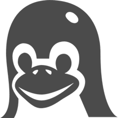 Laptop with Linux logo